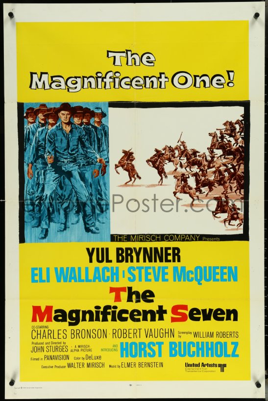 5r0693 Magnificent Seven 1sh 1960 Yul Brynner Steve