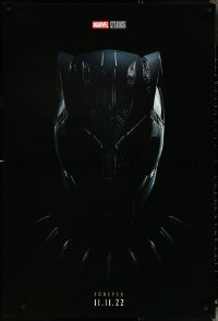 5s0828 BLACK PANTHER: WAKANDA FOREVER teaser DS 1sh 2022 Marvel Comics, cool close-up of helmet!