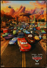 5s0842 CARS advance 1sh 2006 Walt Disney Pixar animated automobile racing, great cast image!