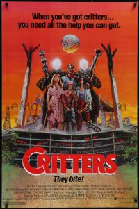 5s0849 CRITTERS 1sh 1986 great completely different art of cast & monsters by Ken Barr!