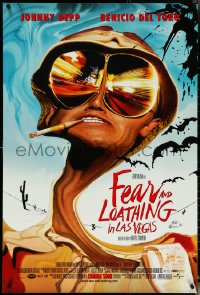 5s0888 FEAR & LOATHING IN LAS VEGAS advance DS 1sh 1998 Depp as Dr. Hunter S. Thompson, Steadman art!