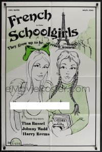 5s0899 FRENCH SCHOOLGIRLS 25x38 1sh 1976 Tina Russell, they grow up to be... French women!