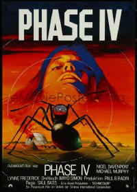 5s0360 PHASE IV German 1977 wild sci-fi Peltzer art of giant ant, directed by Saul Bass!