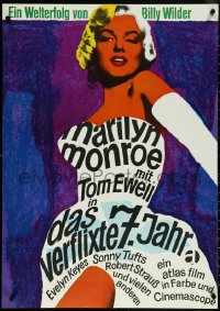 5s0365 SEVEN YEAR ITCH German R1966 Wilder, art of Marilyn Monroe by Dorothea Fischer-Nosbisch!