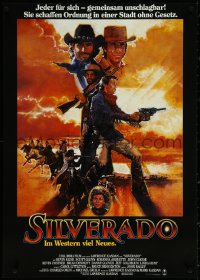 5s0369 SILVERADO German 1986 art of Kevin Kline, Scott Glenn, Danny Glover & Kevin Costner!