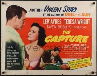 5s0433 CAPTURE style A 1/2sh 1950 Lew Ayres, Teresa Wright, early John Sturges film noir, ultra rare!