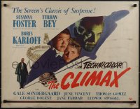 5s0434 CLIMAX 1/2sh 1944 creepy Boris Karloff, Turhan Bey, Susanna Foster, cool shadow design!