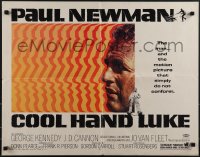 5s0435 COOL HAND LUKE 1/2sh 1967 Paul Newman prison escape classic, cool art by James Bama!