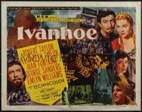 5s0444 IVANHOE style B 1/2sh 1952 medieval Elizabeth Taylor, Robert Taylor & Joan Fontaine!