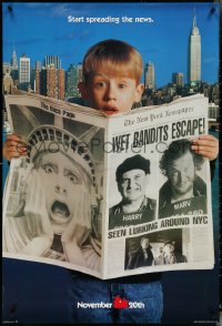 5s0925 HOME ALONE 2 style B teaser DS 1sh 1992 Macaulay Culkin, Joe Pesci, Stern, Lost in New York!