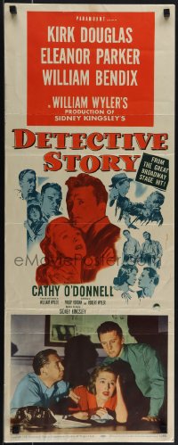 5s0517 DETECTIVE STORY insert 1951 William Wyler, Kirk Douglas can't forgive Eleanor Parker!