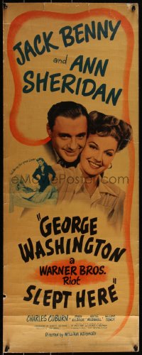 5s0528 GEORGE WASHINGTON SLEPT HERE insert 1942 Ann Sheridan & Jack Benny, Hart & George S. Kaufman