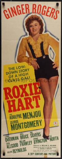 5s0592 ROXIE HART insert 1942 full-length image of criminal Ginger Rogers from Chicago, ultra rare!