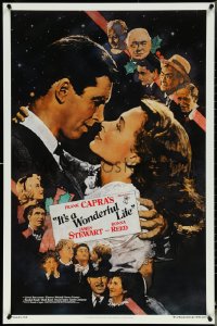 5s0944 IT'S A WONDERFUL LIFE Kilian 1sh R1990 James Stewart, Donna Reed, Lionel Barrymore, Dudash art!