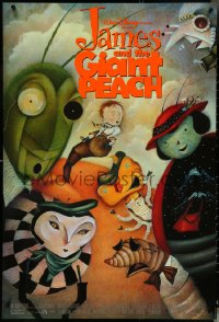 5s0946 JAMES & THE GIANT PEACH DS 1sh 1996 Walt Disney stop-motion fantasy cartoon, cool artwork!