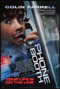 5s1006 PHONE BOOTH signed DS 1sh 2003 by Colin Farrell, directed by Joel Schumacher!