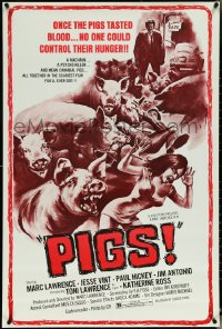 5s1007 PIGS 1sh 1972 wacky killer swine, once they tasted blood - no one could control their hunger!