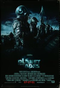 5s1009 PLANET OF THE APES style B advance DS 1sh 2001 Tim Burton, great image of huge ape army!