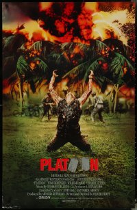 5s1010 PLATOON int'l 25x39 1sh 1986 Oliver Stone, Vietnam, the first casualty of war is Innocence!