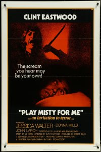 5s1011 PLAY MISTY FOR ME int'l 1sh 1971 classic Clint Eastwood, Jessica Walter, invitation to terror!