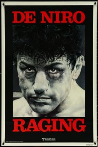 5s1019 RAGING BULL teaser 1sh 1980 Martin Scorsese, classic Kunio Hagio art of Robert De Niro!