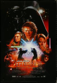 5s1033 REVENGE OF THE SITH style B DS 1sh 2005 Star Wars Episode III, cool art by Drew Struzan!