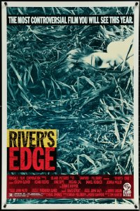 5s1038 RIVER'S EDGE 1sh 1986 Keanu Reeves, Glover, most controversial film you will see this year!