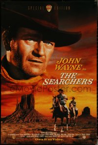 5s0126 SEARCHERS 27x40 video poster R1998 classic image of John Wayne in Monument Valley, John Ford