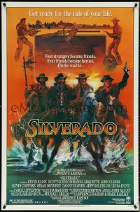 5s1052 SILVERADO 1sh 1985 art of Kevin Kline, Scott Glenn, Danny Glover & Kevin Costner by Bob Peak!