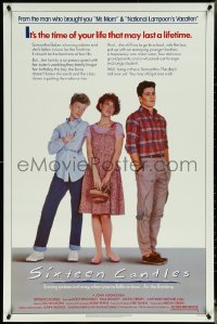 5s1054 SIXTEEN CANDLES 1sh 1984 Molly Ringwald, Anthony Michael Hall, directed by John Hughes!