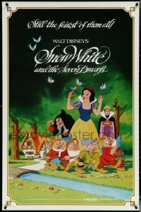 5s1059 SNOW WHITE & THE SEVEN DWARFS 1sh R1983 Walt Disney animated cartoon fantasy classic!