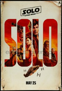 5s1060 SOLO teaser DS 1sh 2018 A Star Wars Story, Ehrenreich, Clarke, Harrelson, art of top cast!