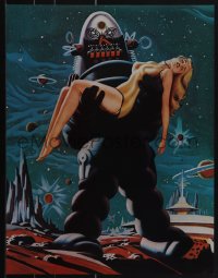 5s0400 FORBIDDEN PLANET 2-sided 17x22 special poster 1978 Robby the Robot carrying sexy Anne Francis!