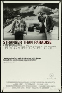 5s1081 STRANGER THAN PARADISE 1sh 1984 Jim Jarmusch, John Lurie, Eszter Balint in car!