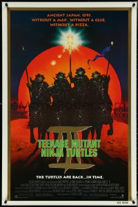 5s1090 TEENAGE MUTANT NINJA TURTLES III 1sh 1993 Turtles are back in time, feudal Japan!