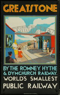 5s0291 GREATSTONE ROMNEY HYTHE & DYMCHURCH RAILWAY 25x40 English travel poster 1927 Roberts art!