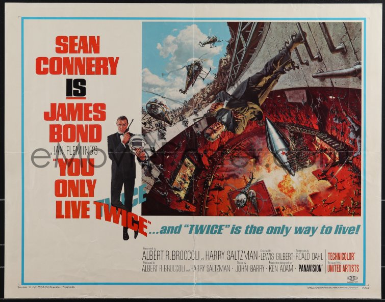 eMoviePoster.com: 5s0474 YOU ONLY LIVE TWICE 1/2sh 1967 Frank McCarthy ...