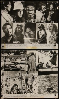 5t0366 WOODSTOCK 2 deluxe 11x13.25 stills 1970 Jimi Hendrix, Crosby, Country Joe, Santana & more!