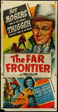 5t0436 FAR FRONTIER 3sh 1948 Roy Rogers & Trigger help patrol the United States/Mexico border!