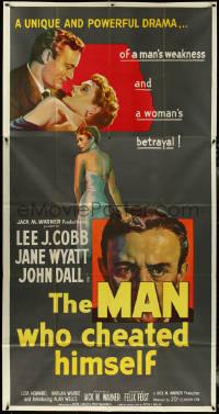 5t0449 MAN WHO CHEATED HIMSELF 3sh 1951 Lee J. Cobb's weakness & Jane Wyatt betrayal, very rare!