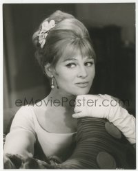 5t1351 DARLING English 7.5x9.25 still 1965 portrait of sexy Julie Christie wearing white gloves!