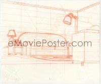 5t0316 SIMPSONS animation art 2000s cartoon pencil drawing of the family's living room!