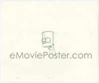 5t0300 SIMPSONS animation art 2000s cartoon pencil drawing of Bart with his mouth open!