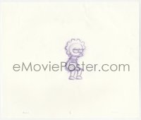 5t0301 SIMPSONS animation art 2000s cartoon pencil drawing of angry seated Lisa glaring!