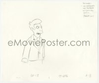 5t0305 SIMPSONS animation art 2000s cartoon pencil drawing of Principal Skinner!