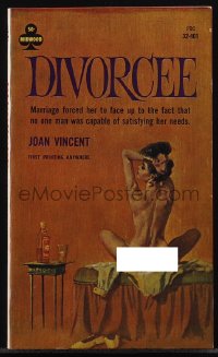 5t1285 DIVORCEE paperback book 1964 no one man was capable of satisfying her needs, nude cover art!