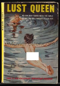 5t1294 LUST QUEEN paperback book 1961 no sin was taboo with girls he met in Hollywood's flesh pit!