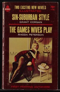 5t1303 SIN-SUBURBAN STYLE/GAMES WIVES PLAY paperback book 1966 blonde w/too much time on her hands!