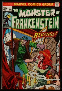 5t0244 FRANKENSTEIN #3 comic book May 1973 The Monster of Frankenstein, Revenge, Mike Ploog art!