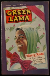 5t0190 GREEN LAMA #7 comic book January 1946 Mac Raboy Christmas cover art, Buddhist Lama superhero!